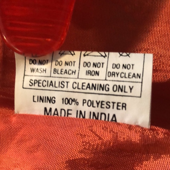 Arin Couture Ltd. Red leather vintage pants sz18/ lined/not hemmed/high waisted - Picture 14 of 15